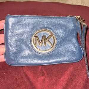 MK navy blue wristlet